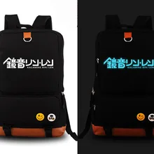 Горячая Аниме Хацунэ Мику Kagamine Rin/Len световой Косплэй Рюкзак Холст Студент Школьный Унисекс Дорожные сумки