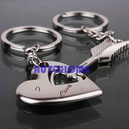 Fashion Love Heart Key Ring Keyfob Couples Romantic Car Keychain Lover Gift (1)