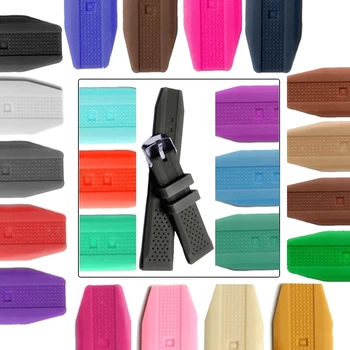 

22mm Dark Gray Colo(Hot Sell Color) Silicone Jelly Rubber Ladies Mens Watch Band Straps For Change Image WB1051Y22JB