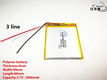 

5pcs/lot 3 line Good Qulity 3.7V,1800mAH,405060 Polymer lithium ion / Li-ion battery for TOY,POWER BANK,GPS,mp3,mp4
