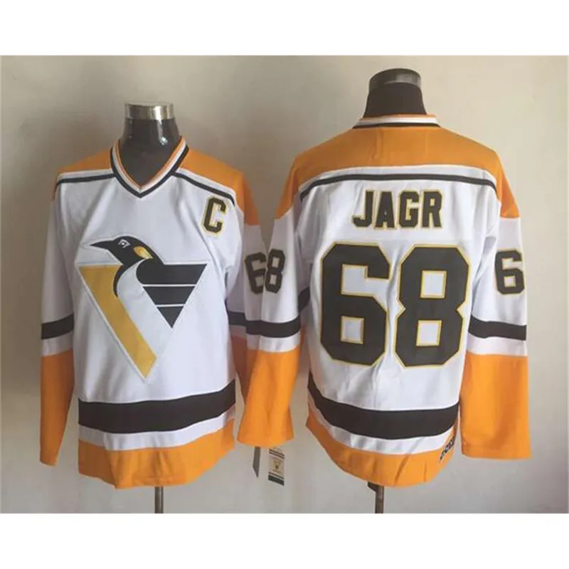 

Mens Retro JAROMIR JAGR Stitched Name&Number Throwback Hockey Jersey