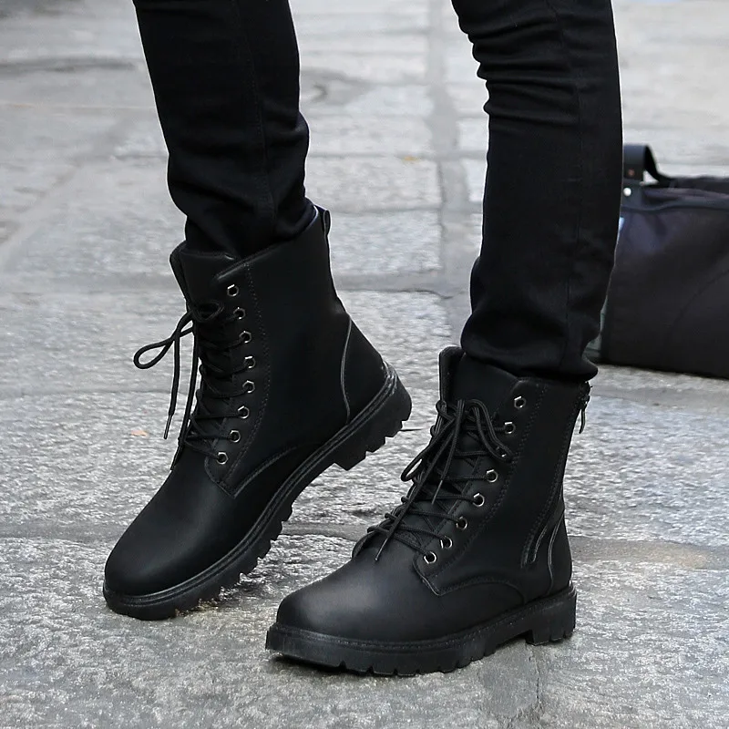 mens high top lace up boots