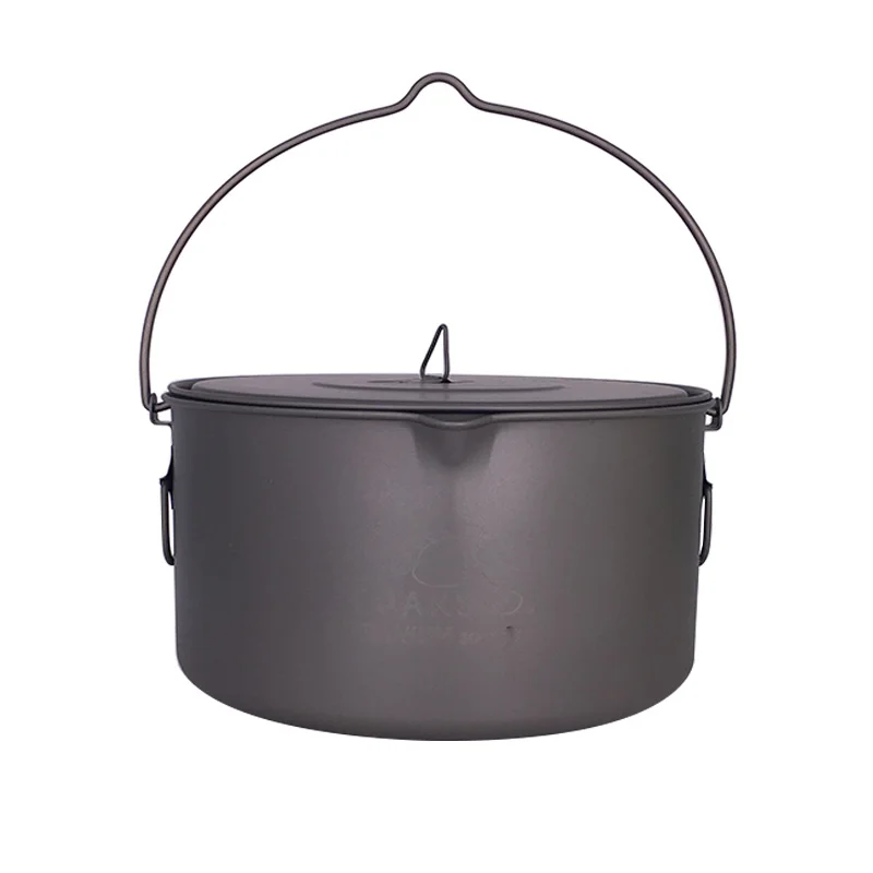 TOAKS Outdoor Camping Cookware Picnic Hang Pot Ultralight Titanium Pot 1600ml or 2000ml6