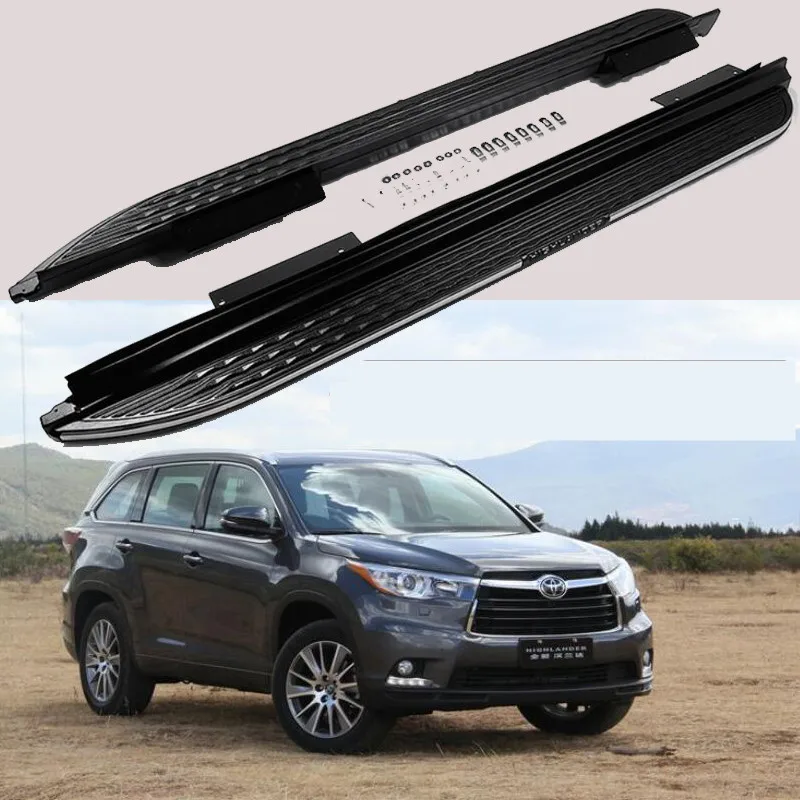 

For TOYOTA Highlander 2015 2016 2017 2018 Running Boards Auto Side Step Bar Pedals Nerf Bars High Quality Car Accessories