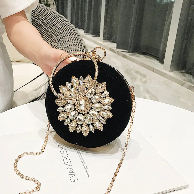 

INS Summer Bag Girl 2019 New Fashion Water Drill Korean Version Baidan Single Shoulder Bag Chain Slanting Bag