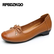 Дешевая обувь фарфора желтый мокасины досуг приукрашенный плоские надевать Круглый носок морской узел Размер 9 лук престарелые