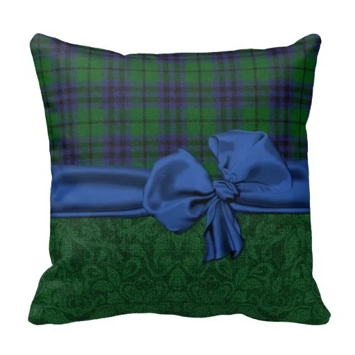 Worse Green Damask And font b Tartan b font Plaid Cushion Cover Size 45x45cm Free Shipping