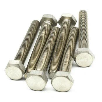 

Titanium bolt M8 M8*10 -120mm Hex original Ti color not polished Outer Hexagon titanium screws Ti fastener Pack of 12 pieces