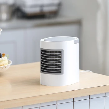 

Oval 7 Color Light Air Conditioner Cooling Fans Air Conditioning Portable Desk Fans Air Cooler Humidifier Cool Down Home