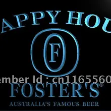 LA604-пива Foster's Happy Hour бар светодиодный неоновый свет знак домашнего декора ремесла