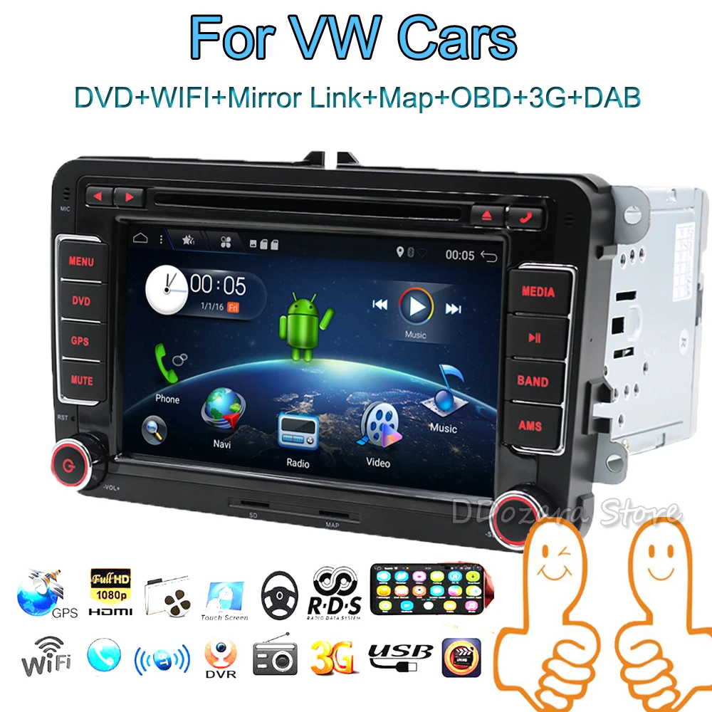 Android 7 1 font b car b font dvd player gps navigation for VW skoda yeti
