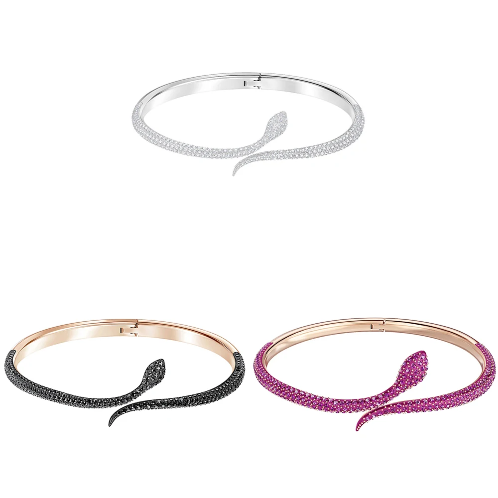 

SWA RO Spring LESLIE Rose Gold White Gold Red Mysterious Serpent Bracelet Woman Jewelry Fashion Anniversary Gift Free Shipping
