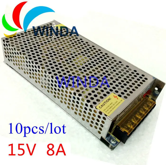 

High quality 120W surveillance cameras switching power supply output 15V8A full range can be applies for all countries 10pcs
