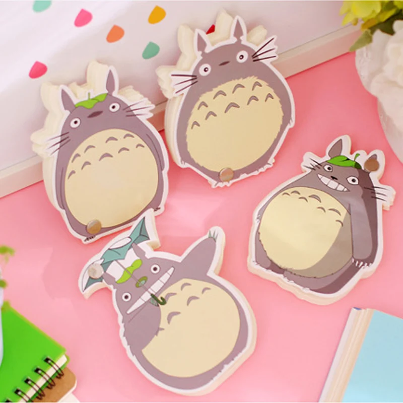 

1PC Creative Totoro Notepad Children Like Cute Can Rotate Memo Pad Paper Sticky Notes Notepad Cute Stationery School Supply