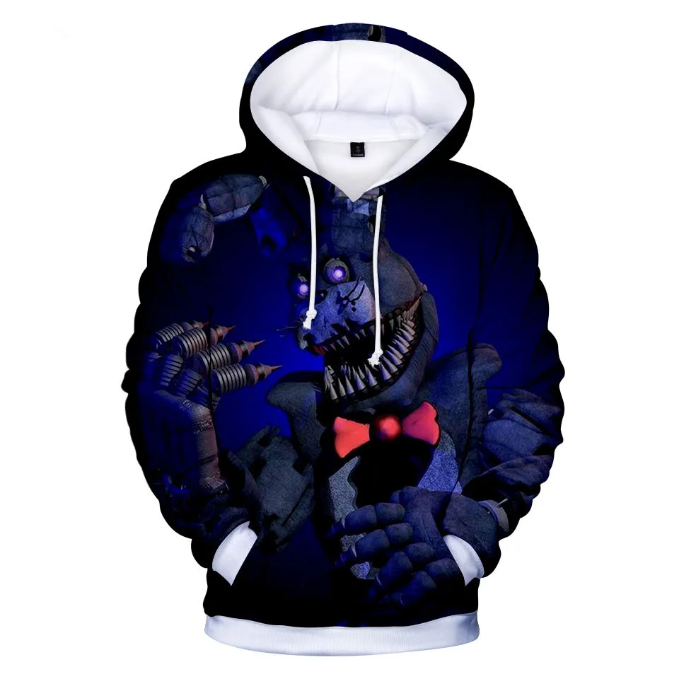 Fnaf толстовки Толстовка Five Nights At Freddy's куртка пальто весна Harajuku мультфильм Медведь FNAF Толстовка Женские кофты Fnaf