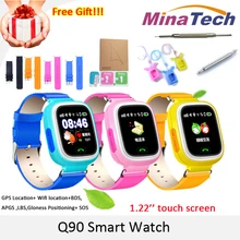 Smart bébé Montre Q90 Écran Tactile WIFI GPS Tracker smart montre jphone pour la sécurité des enfants SOS call Lieu dispositifs Anti-Perdu rappel