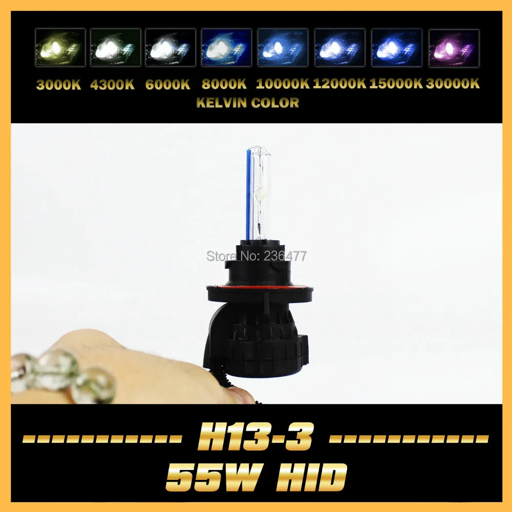

PROMOTION!! 55W AC 12V H13-3 Hi Lo Beam Lamp HID Conversion Kit Slim ballast Super bright 4300K 6000K 8000K 10000K 12000K
