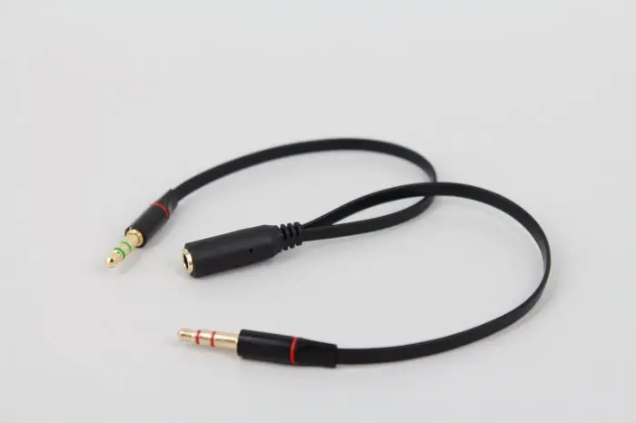 100pcs lot 3 5mm 1 Female to 2 male AUX Audio Cable Mic Microphone Splitter Earphone Headphone Adapter for Phone pad Mobile