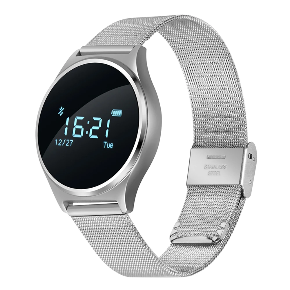 Accewit M7 круглый Смарт часы Водонепроницаемый SmartWatch крови Давление монитор