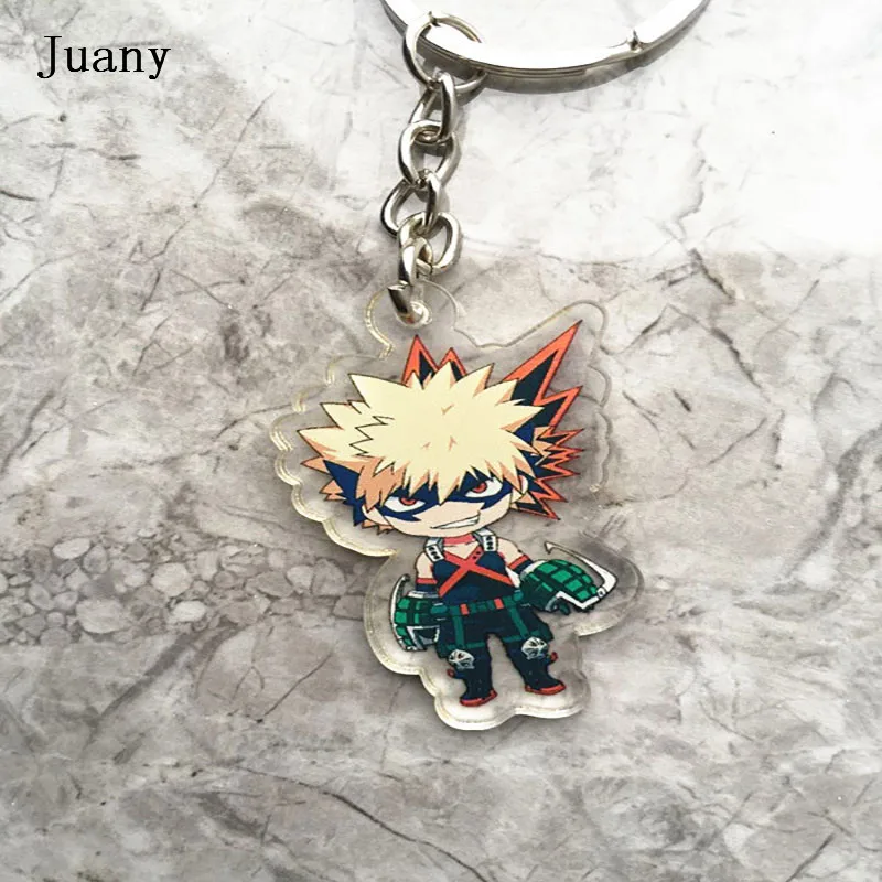 

key chain my hero Academia key chain double side keyring cute keychain pendant acrylic Anime cartoon keyring key ring