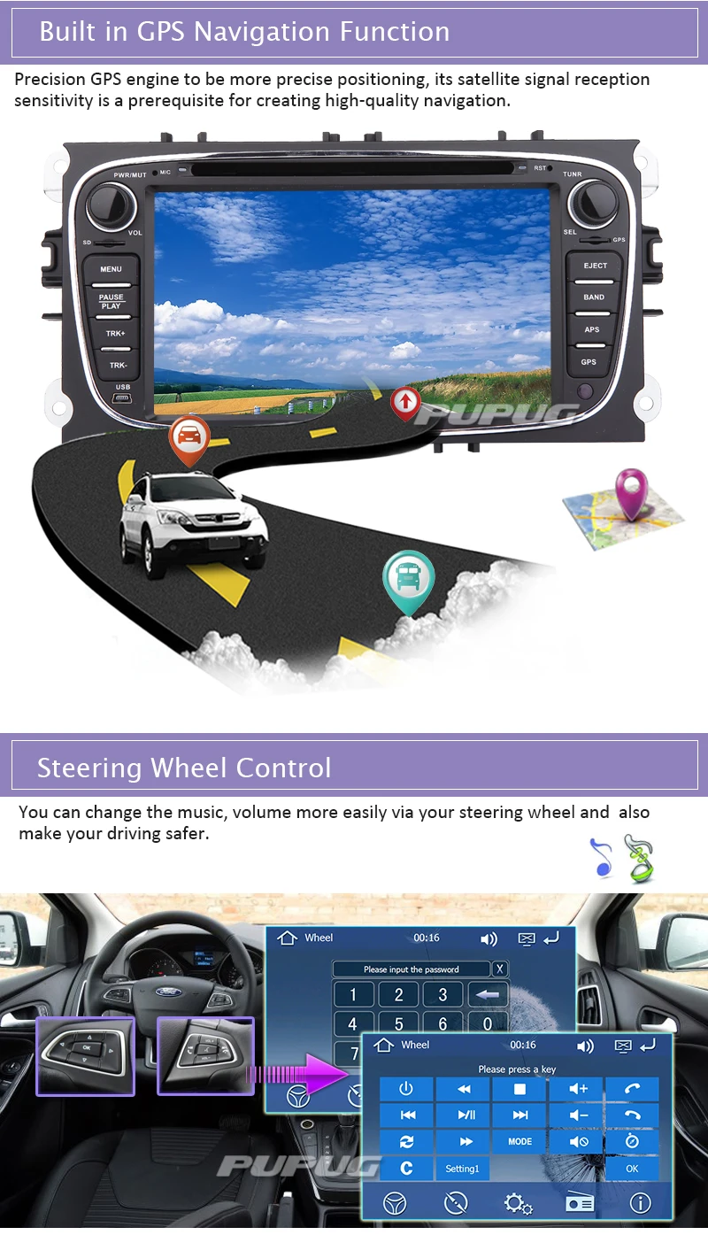 Top Car DVD Player For Ford Mondeo and Fous model 2012 2 Din Touch Screen In-Dash With Bluetooth GPS Navigation Car Stereo+Canbus 3 Top Car DVD Player For Ford Mondeo and Fous model 2012 2 Din Touch Screen In-Dash With Bluetooth GPS Navigation Car Stereo+Canbus 3