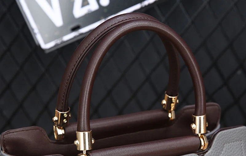 Women Leather Handbags Tassel Female Stitching Messenger Shoulder Bag Ladies Crossbody Bags Bolsa Top-Handle Purse Tote SS7236 (19)