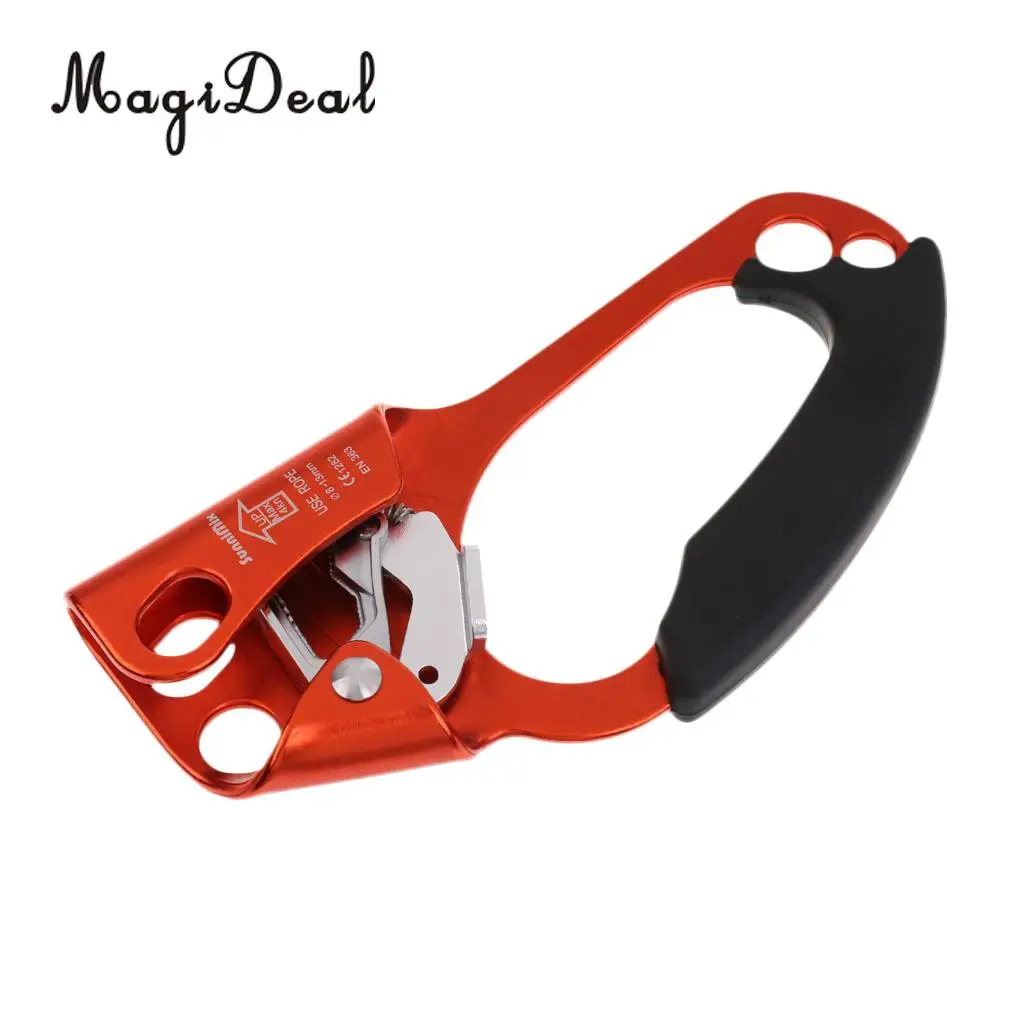 MagiDeal Professional Tree Rock Climbing Hand Ascender Riser 8-13mm Rope Clamp Equipment  for Rescue Caving Engineering Supplies