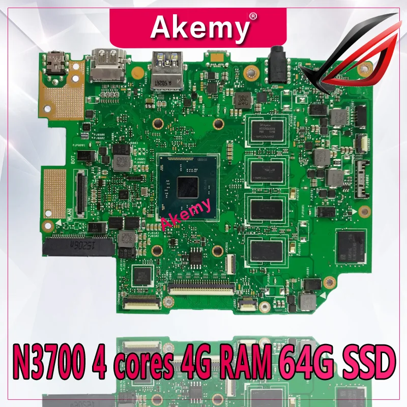 Akemy E403SA материнская плата для ASUS E403SA E403S плата работа 100% Тесты оригинальный N3700 4 ядра 4G Оперативная память 64G SSD