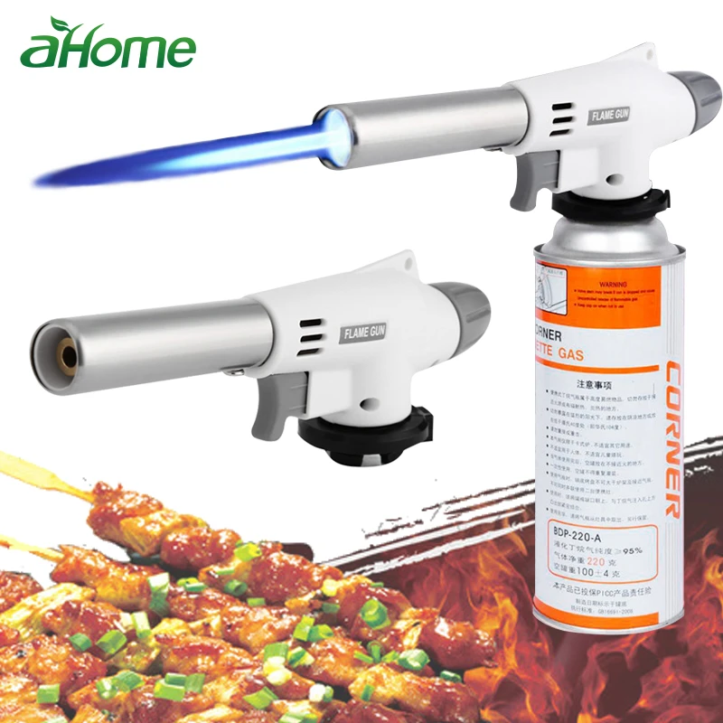 BBQ Lighter Barbecue Flame Fire Guns Flamethrower Gas Blow Torch