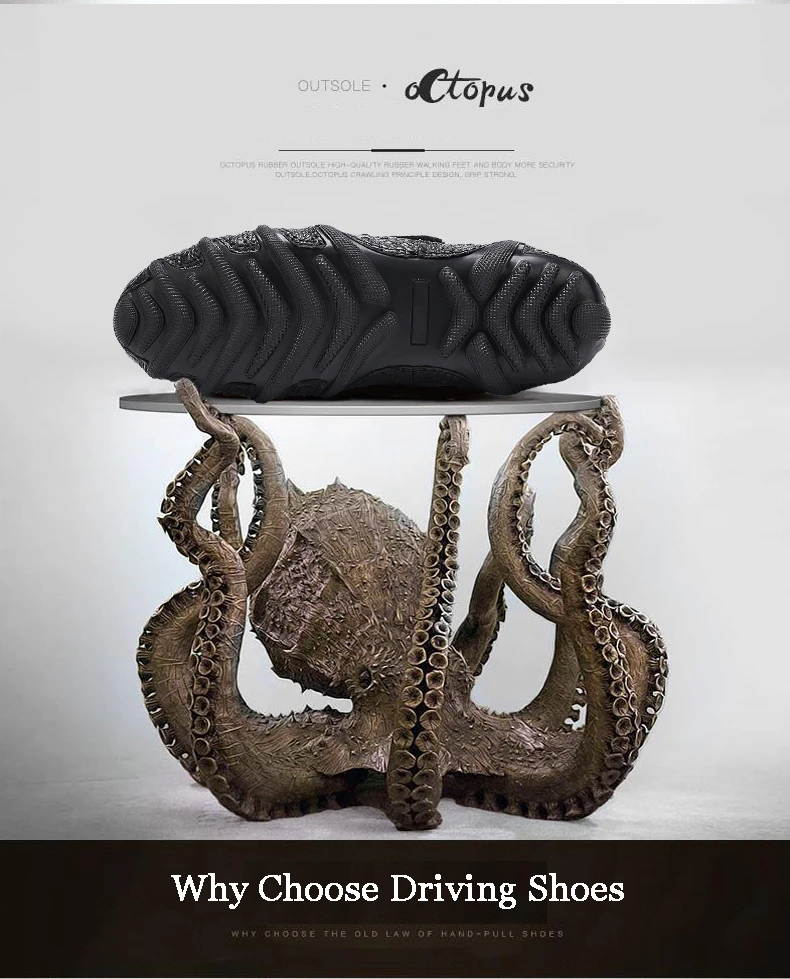 New Men's Octopus Leather Driving Shoes Crocodile Slip On Loafers For Mens Casual Shoes Moccasins Business Clogs Shoes Branded (3)