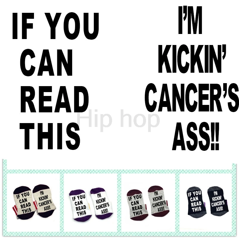 Рак носки, если вы можете прочитать это я kickin рака попу! Носки хлопок удобные эластичные унисекс Носки Ванна Носки