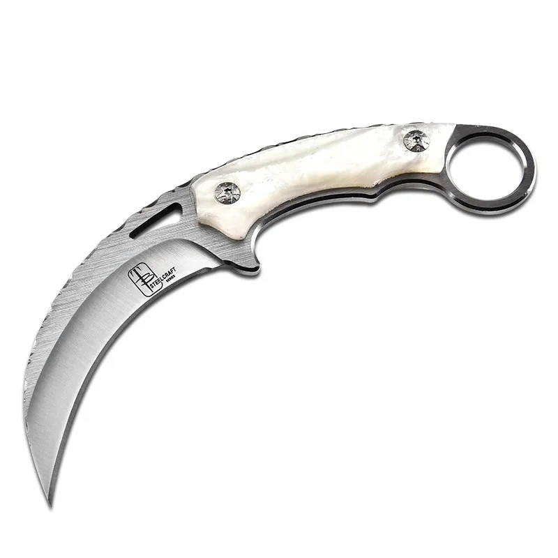 Армейский тактический нож Karambit с высокой твердостью, охотничьи ножи с фиксированным лезвием, инструмент для выживания, кемпинга, повседневного использования