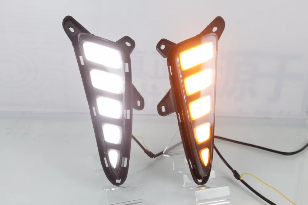 

Oirun led drl daytime running light with yellow turn signal for toyota chr 2017 2018, wireless switch control