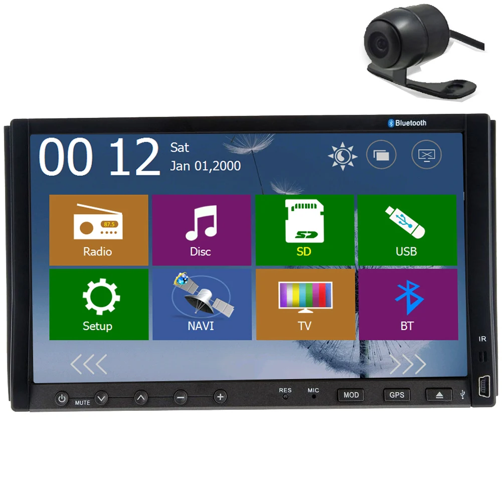 Excellent Auto MP4 PC GPS Radio MP5 Universal Head Unit Accessory FM Autoradio Logo Touchscreen DVD Player Car Stereo Map+CAM+3G 3