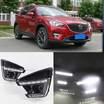 

Ownsun New Updated LED Daytime Running Lights DRL With Black Fog Light Cover For Mazda CX-5 2012-2016