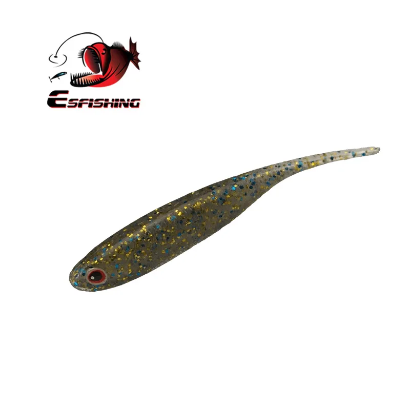 ESFISHING приманки для рыбалки I Glossy Shad 10 шт. 70 мм 3D глаза реалистичные мягкие приманки для ловли окуня форели щуки