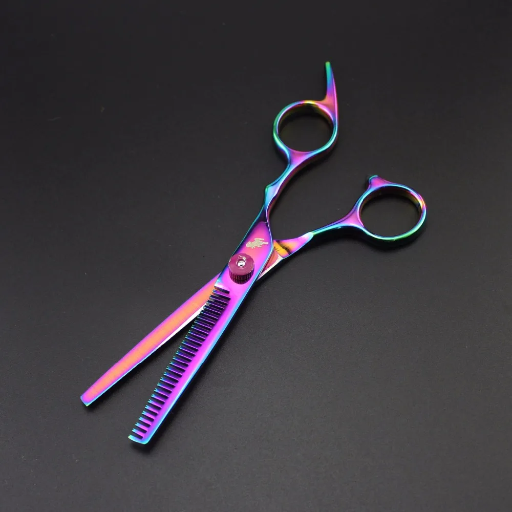 6 inch color purple 4 suit pet scissors hair thinning pet grooming scissors