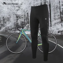 Santic мужские велосипедные длинные штаны с подкладкой, зимние 4D подушечки, светоотражающие тепловые штаны, сохраняющие тепло, велосипедные штаны, азиатские M-3XL K7MB018