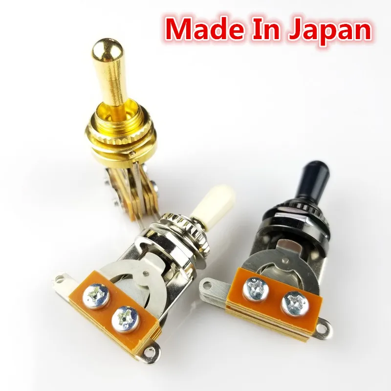 

1 Piece 3-way Guitar Pickup Selector Toggle Switch Chrome Black Gold MADE IN Japan