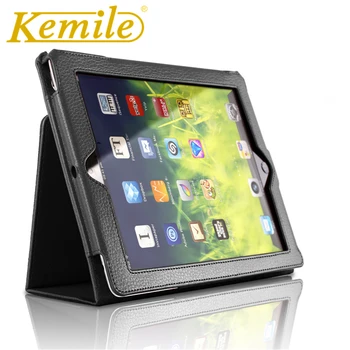 

Kemile Ultra Slim Fashion Simplism Series Wake Up Fold Stand Leather Case Smart Cover For Ipad 2 3 4 9.7 inch Case Smart cover