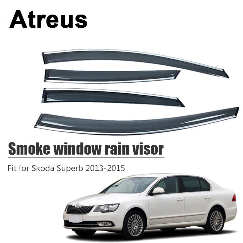 Atreus 4 шт. для Skoda Superb 2013 2014 2015 автомобильные аксессуары дверь дым Окно