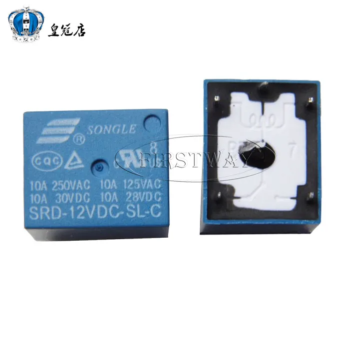 Relay 5 feet SRD-12VDC-SL-C T73-12V 10A high current 5P |