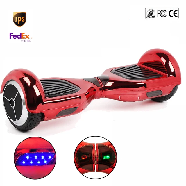 Self Balancing Scooter Chrome Pink Hoverboard 6.5 inch Mini Electric