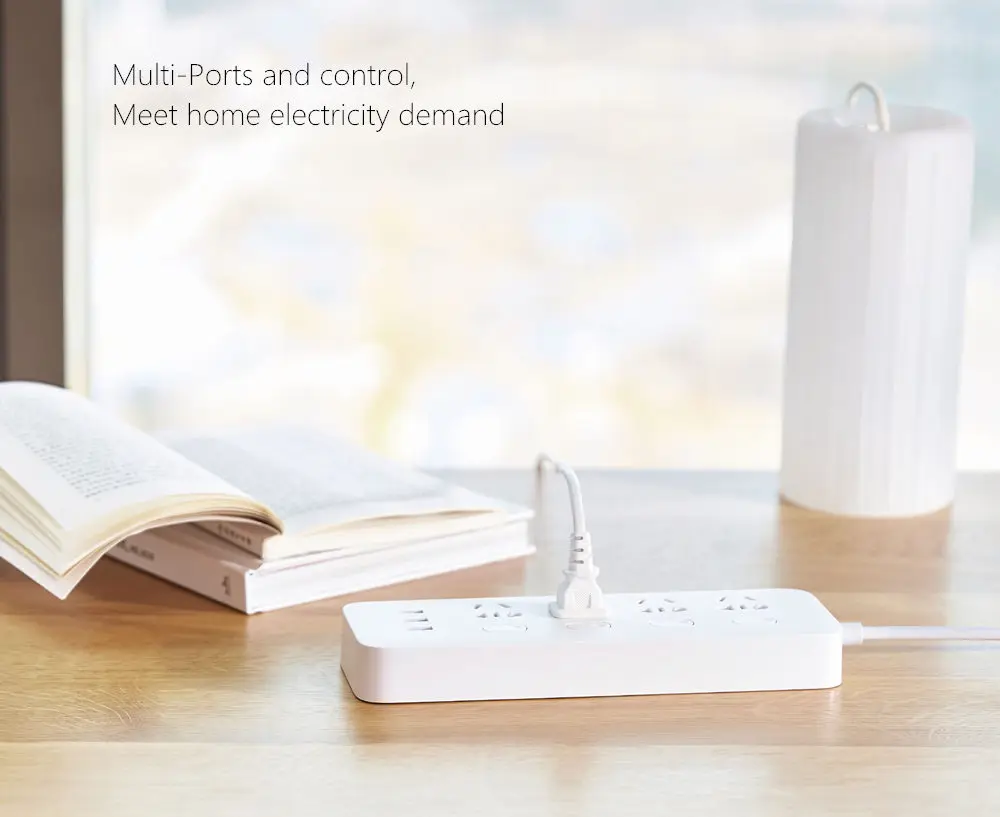 Xiaomi power Strip 4 розетки индивидуальные переключатели управления 5 В/2.1A Быстрая зарядка 3 USB порта удлинитель зарядное устройство 2 м кабель H15