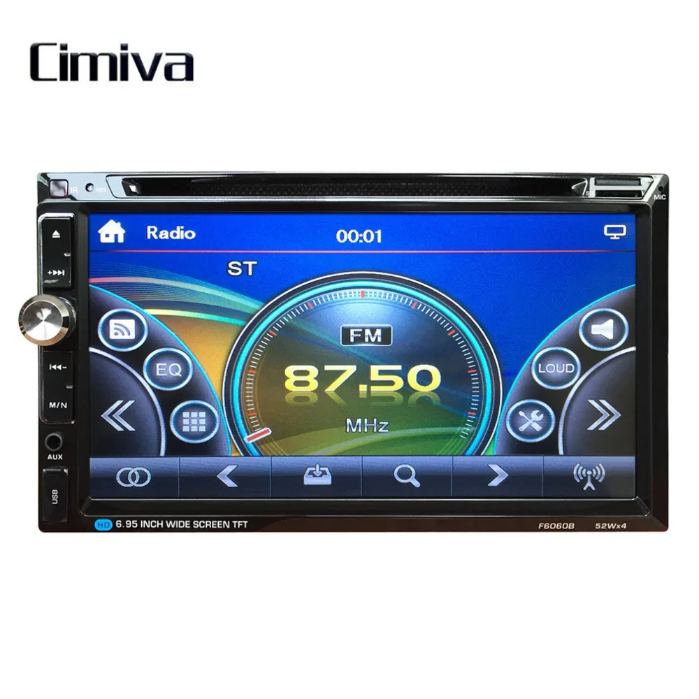 

Cimiva 7 Inch TFT Car Vehicle Large Touch Screen Display Dual Din DVD Player Multimedia Player Car Entertainment 12V