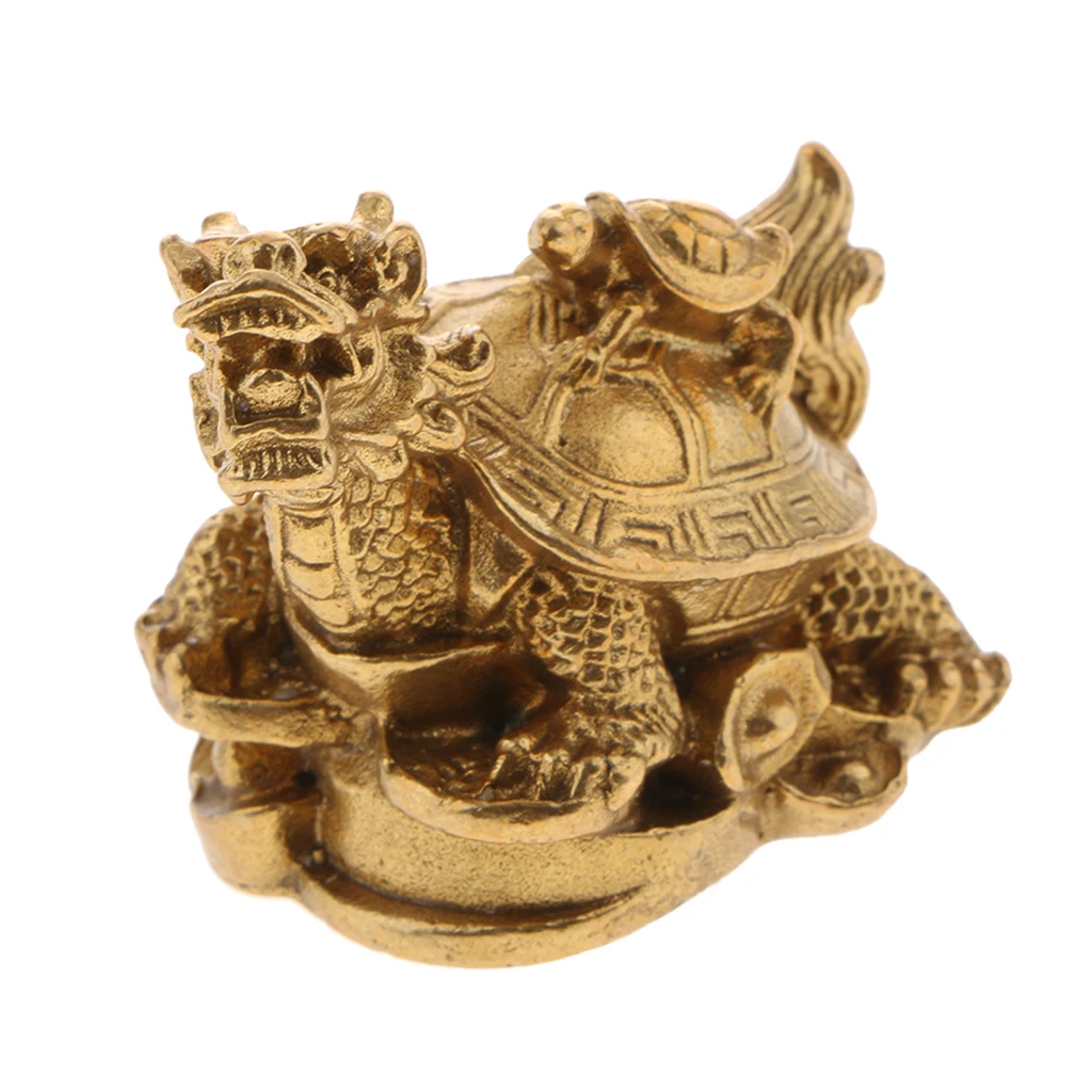 Us 8 18 44 Off Feng Shui Gold Dragon Animal Wealth Protection Statue Figurine Home Table Bedroom Congratulatory Paperweights Gift Artwork In