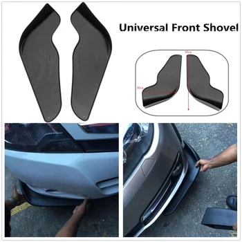 

2Pcs Black ABS Fit Front Bumper Lip Splitter Fin Air Knife Auto Body Kit Car Spoiler Accessory