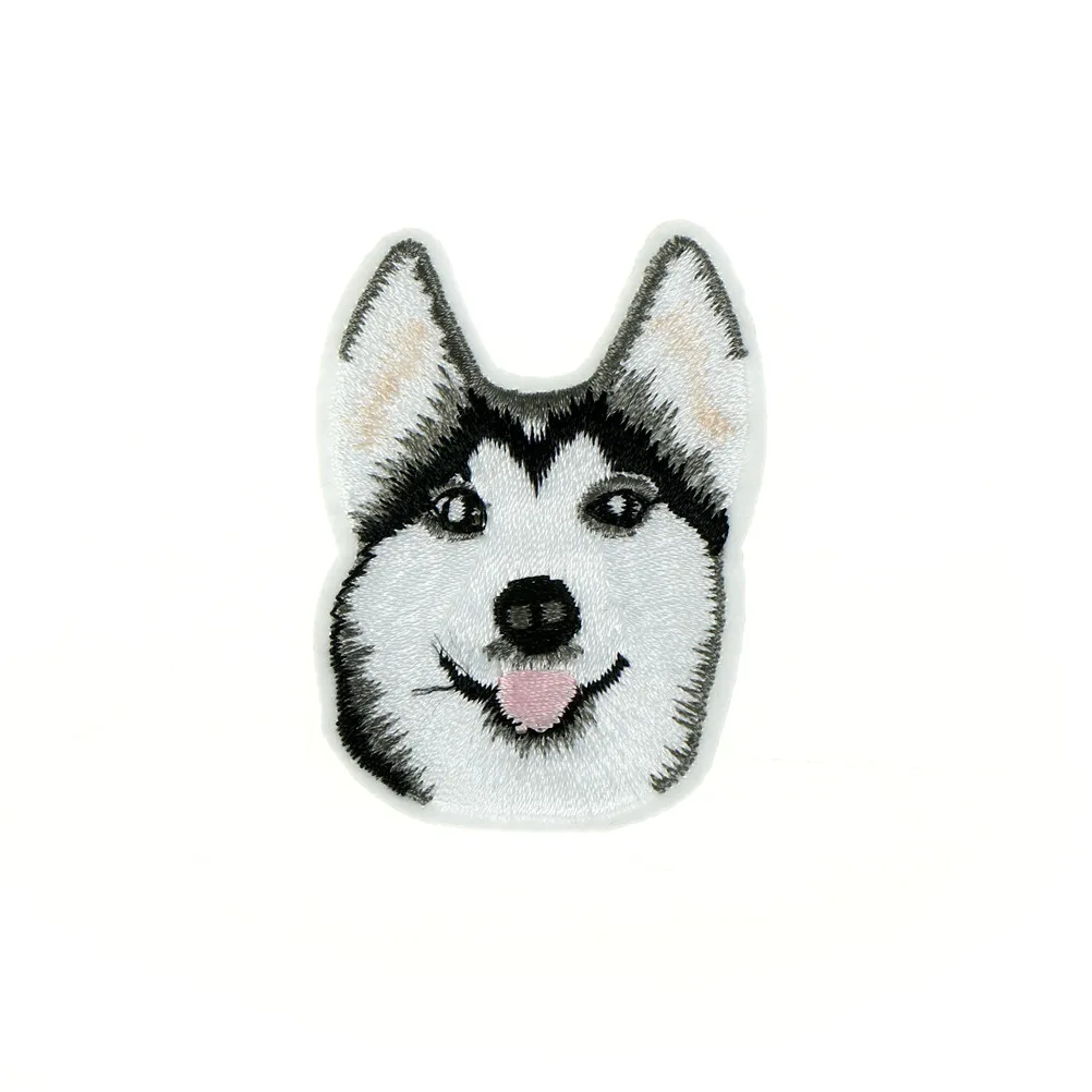 Вышитая железная одежда Husky Dog наклейки для шитья пальто и рюкзака|Заплатки| |