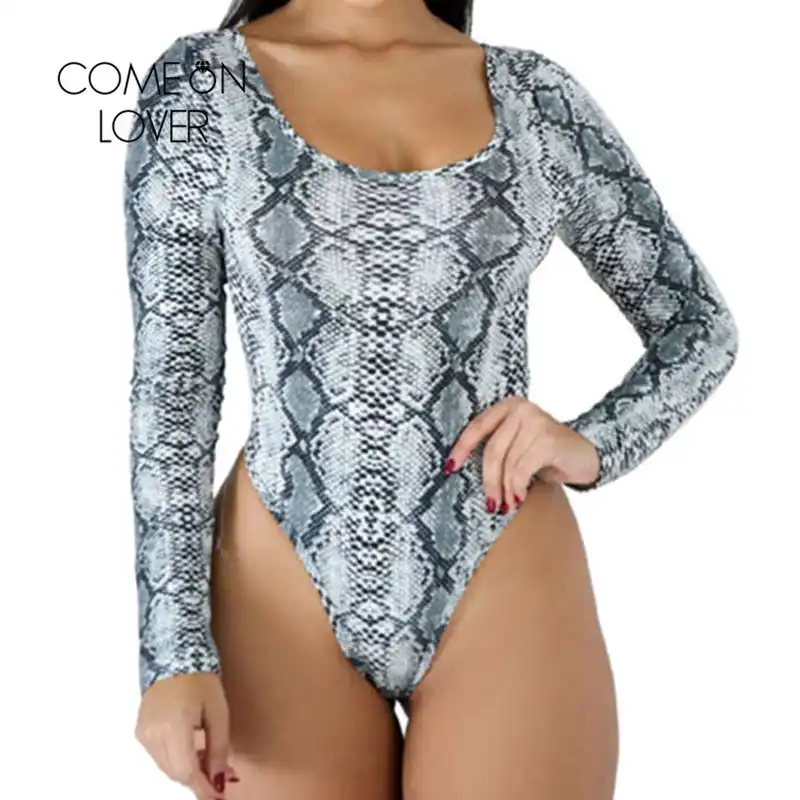grey snakeskin bodysuit