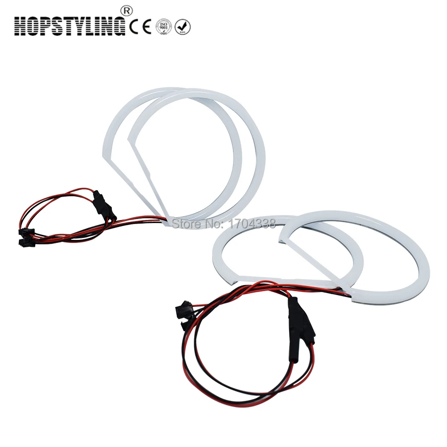 Hopstyling SMD СВЕТОДИОДНЫЙ ангельские глазки 4x131 мм светодиодный для BMW angel Eye Halo хлопковый светильник светодиодный SMD E36 E38 E39 E46 Проектор автомобильный-Стайлинг